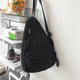 Xajzpa - Canvas Chest Bag Women Women Shoulder Messenger Bag Unisex Canvas Crossbody Bag Muliti Pocket Casual Women Bag