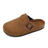 Xajzpa Fashion Classic Cork Clogs Slippers Women Soft Footbed Suede Sandals with Arch Support Trendy Beach Slides Home ladies Mules
