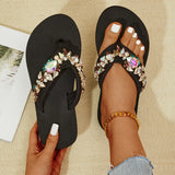 Xajzpa   Large Size Women's Slippers 24 Summer Sandals New Flat Bottomed Clip Toe Women's Shoes Beach Women's Outerwear Flip Flops