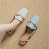 Xajzpa New Women Platform Sandals Anti-slip Closed Toe Metal Shoes Women Flat Outdoor Round Toe Wedge Sandals Women Sandalias De Mujer