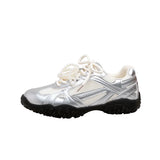 Xajzpa 2025 Summer New Color Breathable Soft Sole Comfortable Women Shoes Crescent Insole Height Lace Pearl Casual Sneakers