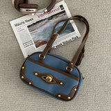 Xajzpa - Y2k Handbag for Women Solid Color Star Rivets Casual Vintage Shoulder Bag Korean Style High Quality Fashion Crossbody Bag