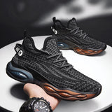 Xajzpa Men Sports Running Black Jogging Shoes Casual Sneakers Outdoor Breathable Mesh Anti Slip Light Shock-absorption Sneakers Men