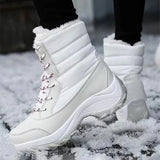 Xajzpa Women Boots Waterproof Heels Boots For Winter Tren Platform Ankle Boots Keep Warm Snow Shoes Plush Outdoor Short Boots