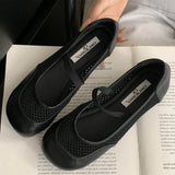 Xajzpa Spring Autumn Designer Elastic Band Mesh Women Ballet Flats Round Toe Casual Mules Shoes Zapatos De Mujer