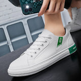 Xajzpa High Quality Men's Leather White Shoes Formal Shoes 2025 Summer Men's Street Wear Office Classic Style Casual Outdoor Flat Shoes