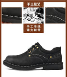 Xajzpa Men Genuine Leather Vintage Loafers Casual Shoes Mens Breathable Driving Flats Fashion Sewing Men Leisure Shoes Sneakers