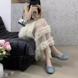 Xajzpa Summer Shoes Ladies Soft Female Footwear Round Toe Bow-Knot 2025 Fashion Women's Shallow Mouth Ballet Flats Dress Butterfly Modi