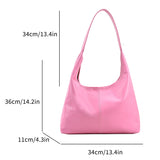 Xajzpa - Fashion Women's Half Moon Handbags PU Leather Shoulder Side Bags for Women 2023 Designer Simple Ladies Underarm Bag Brand Totes