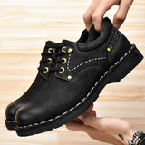 Xajzpa Men Genuine Leather Vintage Loafers Casual Shoes Mens Breathable Driving Flats Fashion Sewing Men Leisure Shoes Sneakers