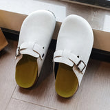 Xajzpa Fashion Classic Cork Clogs Slippers Women Soft Footbed Suede Sandals with Arch Support Trendy Beach Slides Home ladies Mules