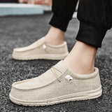 Xajzpa Men Canvas Shoes New Arrival Summer Autumn Comfortable Lightweight Casual Shoes Brand Fashion Flat Loafers Shoes for Men