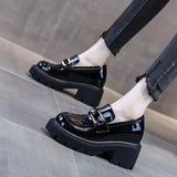 Xajzpa - New Spring Autumn Popular Fashion Women's Thick Sole High Heel Metal Decorative Single Shoes: Elegant, Sexy, Increasing