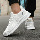 Xajzpa Four Season Sports Men's Shoes Black Outdoor Classic Black Running Shoes Mesh Walking Casual Running Shoes Fashionable Tennis