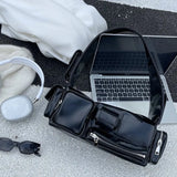 Simple PU Leather Branded Multi-function Crossbody Handbags and Purses Spring Women's Designer Shoulder Bag Ladies Travel Bag