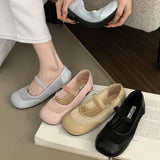 Xajzpa Spring Autumn Designer Elastic Band Mesh Women Ballet Flats Round Toe Casual Mules Shoes Zapatos De Mujer