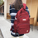 Multifunction Waterproof Buckle Backpack Korean Style School Bag Student Shoulder Bag Teenage Girls Laptop Backpacks