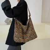 Xajzpa  Messenger Bag Casual Large Capacity Shoulder Bag Shopper Canvas Tote Bags for Women Fashion Leopard Print Handbags bolso mujer