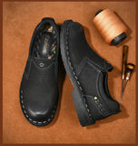 Xajzpa Men Genuine Leather Vintage Loafers Casual Shoes Mens Breathable Driving Flats Fashion Sewing Men Leisure Shoes Sneakers