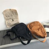 Xajzpa - Canvas Chest Bag Women Women Shoulder Messenger Bag Unisex Canvas Crossbody Bag Muliti Pocket Casual Women Bag