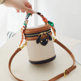 Xajzpa - Bucket bag female new 2023 fashion cross-body niche cylinder one-shoulder portable