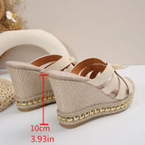 Sandals women wear the new summer fashion diamond platform platform shoes bow-heeled sandals sandals sandals