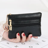 Xajzpa  Fashion Women Wallet Clutch Three Zip Female Short Small Coin Purse New Brand Design Soft Mini Card Holder Wallet Money Bag