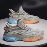 Xajzpa Men Sports Running Black Jogging Shoes Casual Sneakers Outdoor Breathable Mesh Anti Slip Light Shock-absorption Sneakers Men