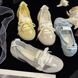 Xajzpa 2025 Women Shoes Sneakers Casual Flats Canvas Shoes Lace Up Summer Trend Dress Zapatos Mujer Breathable Shallow New Ladies Shoes