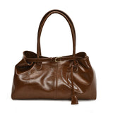 Xajzpa Oil PU Leather Hobo Handbag Slouchy Shoulder Bag Retro Top-Handle Bag Large Work Bags for Women Gilrls Tote Work Shopping Travel