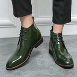 Xajzpa Men's Comfortable Ankle Leather Boots Men's Fashion Brand Chelsea boots men's brand leather boots high top shoes