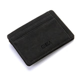 Xajzpa New Mini Men Wallets Name Engraved Card Holder Male Wallet High Quality PU Leather Zipper Coin Pocket Small Magic Man Purses