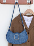 Xajzpa - Vintage Handbags For Women Half-moon Leather Hasp Shoulder Crossbody Bag Luxury Designer Ladies Underarm Bags Hobo 2023 Fashion