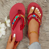 Xajzpa   Large Size Women's Slippers 24 Summer Sandals New Flat Bottomed Clip Toe Women's Shoes Beach Women's Outerwear Flip Flops