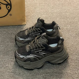 Xajzpa Women Platform Sneakers 2025 Autumn New Fashion Casual Lace Up Sports Shoes Woman Non Slip Walking Shoes Ladies Vulcanize Shoes