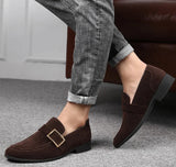 Xajzpa Spring new men's casual frosted trendy leather shoes classic fashionable casual versatile fashionable toe cap single shoes