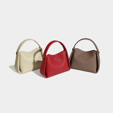 Soft cigarette box bag bag women's summer new niche luxury sense hand-held bucket bag leather red crossbody
