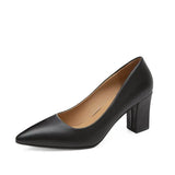 Xajzpa New High Heel Shoes Pointed Shallow Patent Leather High Heels Fashion Elegant Shoes Women Thin Heel Platform Work Shoes Pumps