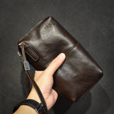 Xajzpa Men's Genuine Leather Clutch High Quality Long Wallet Women's Luxury Mobile Phone Bag Credit Card Holder Purse Wrist Bags