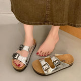 Xajzpa Shoes Women Low Slippers Casual Pantofle Platform Slides Soft Luxury 2025 Hoof Heels Classics Fashion Rome Fabric Rubber PU