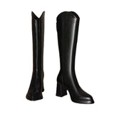 Xajzpa   Shoes for Women New Fashion Pointed Toe Thick Heel Women's Knee High Boots Winter Warm Brown Long Boots Zapatos De Mujer