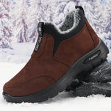 Xajzpa Winter men's shoes men's cold resistant thick warm shoes simple comfortable wear-resistant anti slip daily casual men's shoes