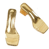 Xajzpa Plus Size 35-43 women's Shoes Summer Concise Slippers Square Toe Shallow Slippers High Quality Luxury Slippers