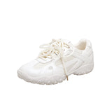 Xajzpa 2025 Summer New Color Breathable Soft Sole Comfortable Women Shoes Crescent Insole Height Lace Pearl Casual Sneakers