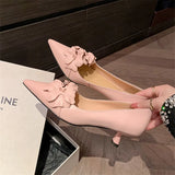 New Spring Sheepskin Women Shoes Shallow Flower Pointed Toe Women Pumps Shoes for Women Zapatos De Mujer Ladies Shoes Stiletto