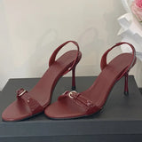 Xajzpa Summer Fashion Narrow Band Open Toe Sandals Thin Low Heel Gladiator Women Party Shoes Zapatos De Mujer