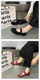 Xajzpa Square Toe Women Flats Shoes Mary Jane Shoes Fashion Shallow Elastic Band Spring Autumn Ladies Comfort Soft Sole Shoes