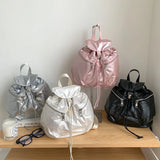 Korean Fashion Backpacks for Girl Large Capacity Pu Leather Flap School Bag Luxury Travel Shoulder Bag Women Backpacks