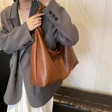Xajzpa Large PU Leather Hobo Underarm Bags Lady Fashion Shoulder Party Bag for Women New Trend Y2K Casual Handbags and Purses
