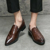 Xajzpa  New Men's Formal Elegant Dress Shoes Simple One Step Step Step Men's Leisure Fashion Original Pointed Moccasin Shoes